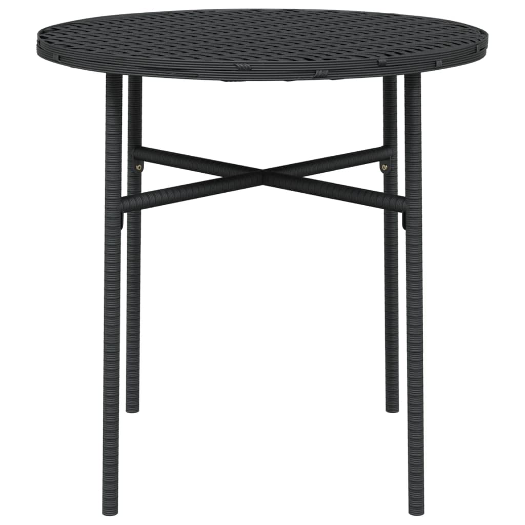 vidaXL Heim & Garten Beistelltisch 45 cm schwarz Poly Rattan