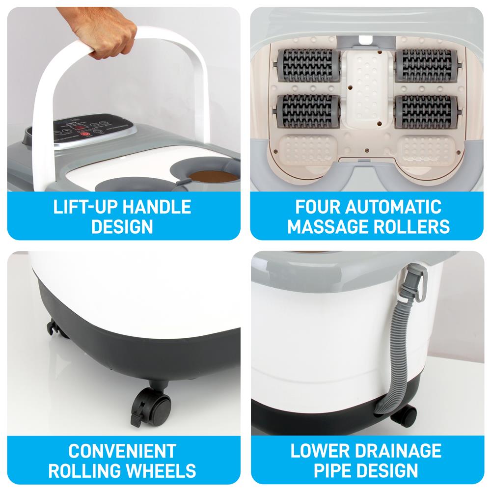 Serenelife Fußbad Fußmassager mit Heizung 500W