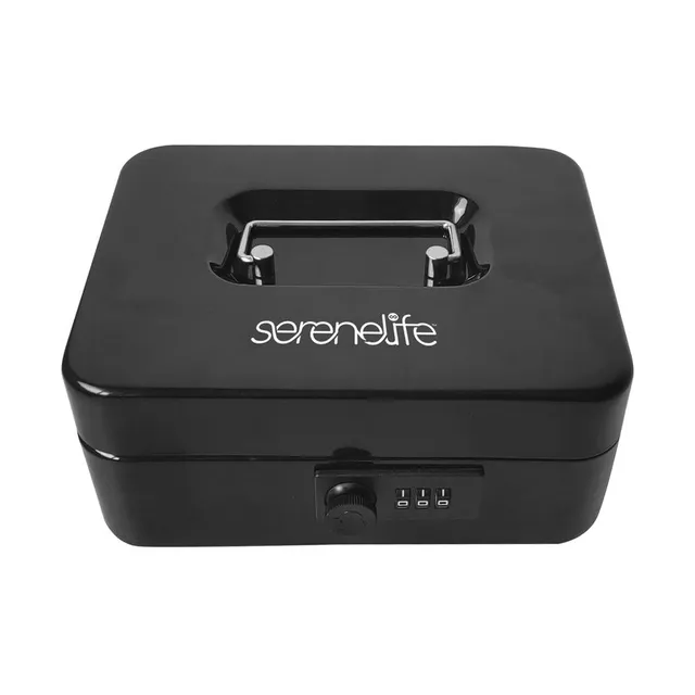 Serenelife Storage Geldkassette Stahl 20 cm mit Schloss