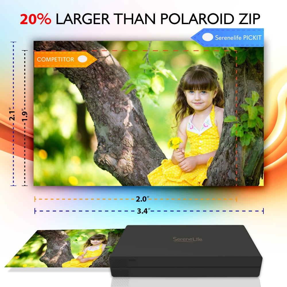 Serenelife PicKit22BK Fotodrucker Smartphone kabellos