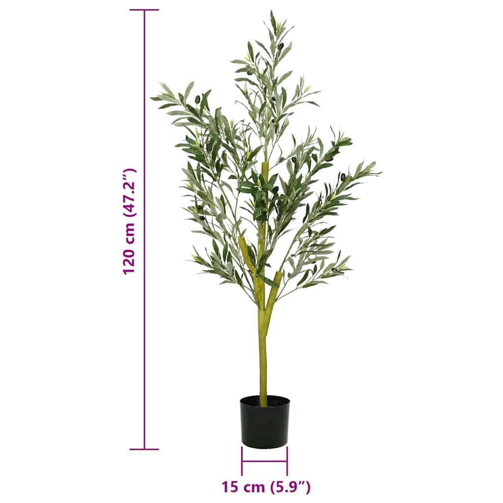 vidaXL Olivenbaum Künstlich 120 cm Kunstpflanze 450 Blätter Grün