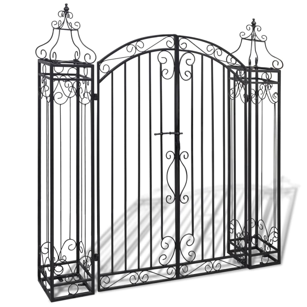 vidaXL Gartentor Schmiedeeisen 122x20,5x134cm Schwarz
