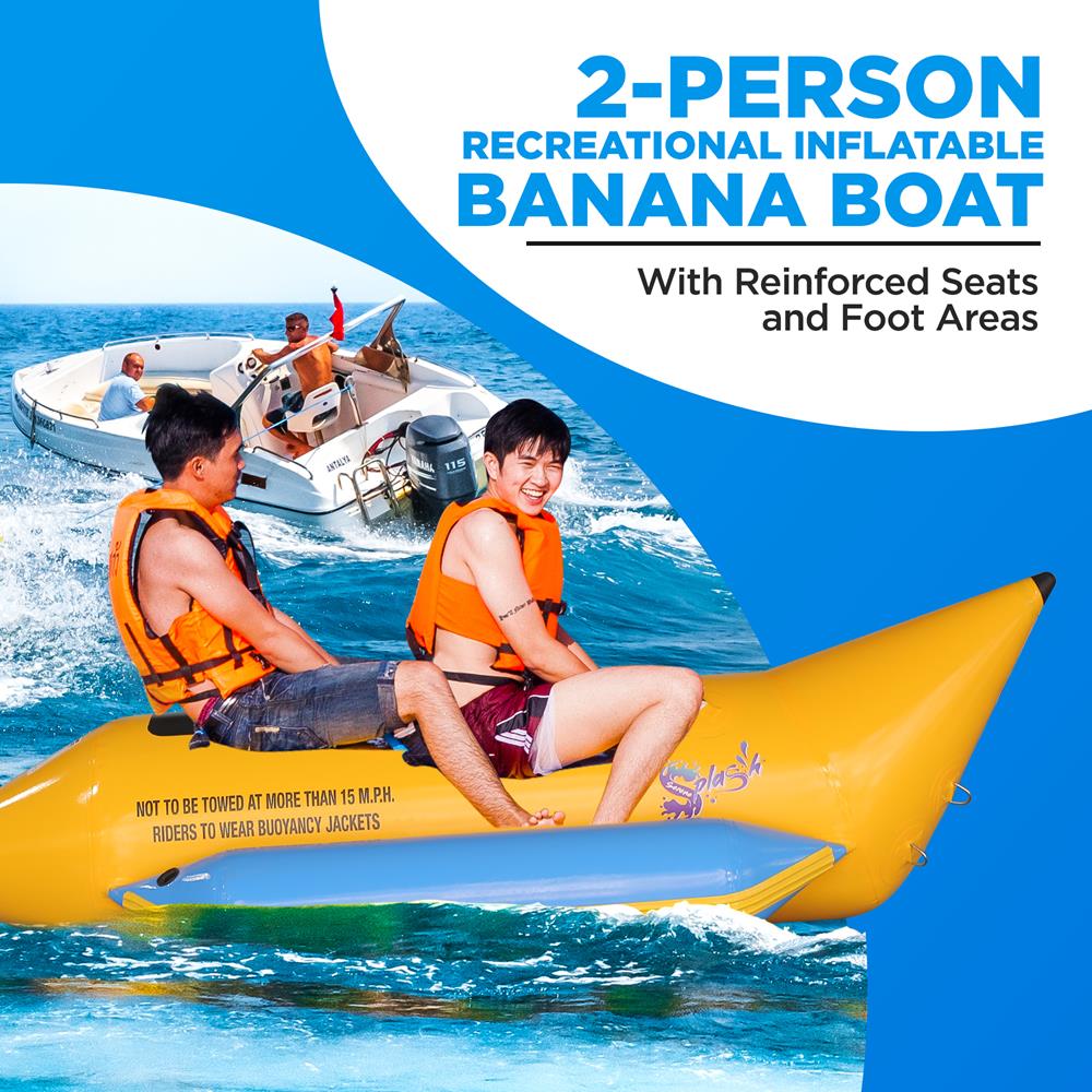 Serenelife Pool Set SLBBFL2 Bananenboot 2 Personen PVC