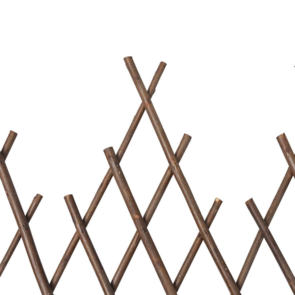 vidaXL Spalierzaun Weide 5-tlg 170x37 cm Gartenzaun braun