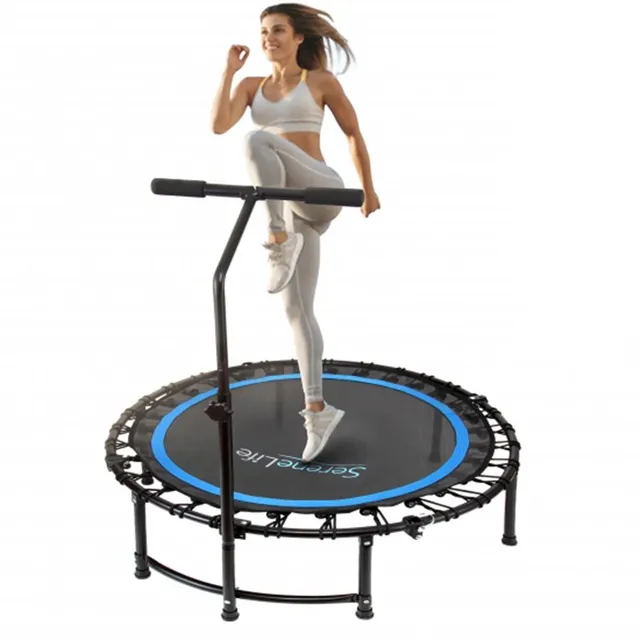 Serenelife Trampolin Mini Klappbar mit Haltestange 120kg