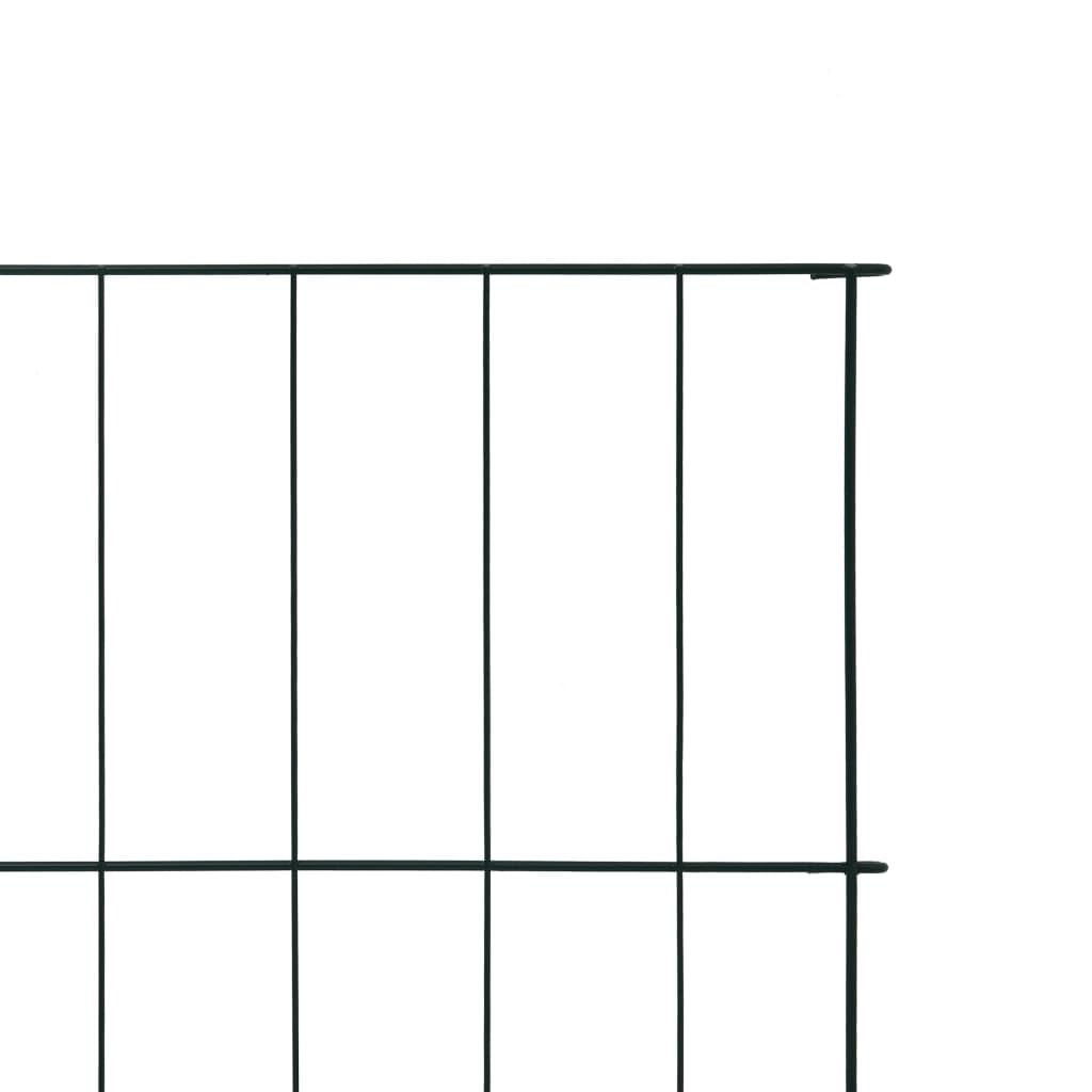vidaXL Heim & Garten Gartenzaun Set Metall 115x79 cm Grün