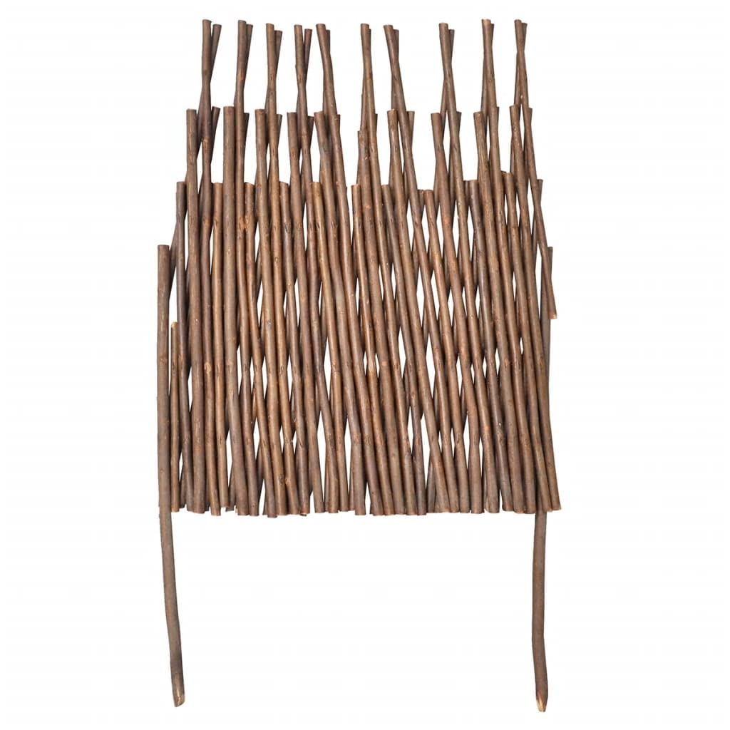 vidaXL Spalierzaun Weide 5-tlg 170x37 cm Gartenzaun braun