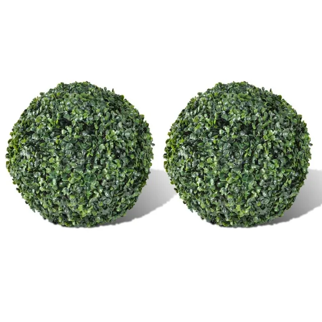 vidaXL Heim & Garten Buchsbaumkugeln 27 cm 2er Set künstlich