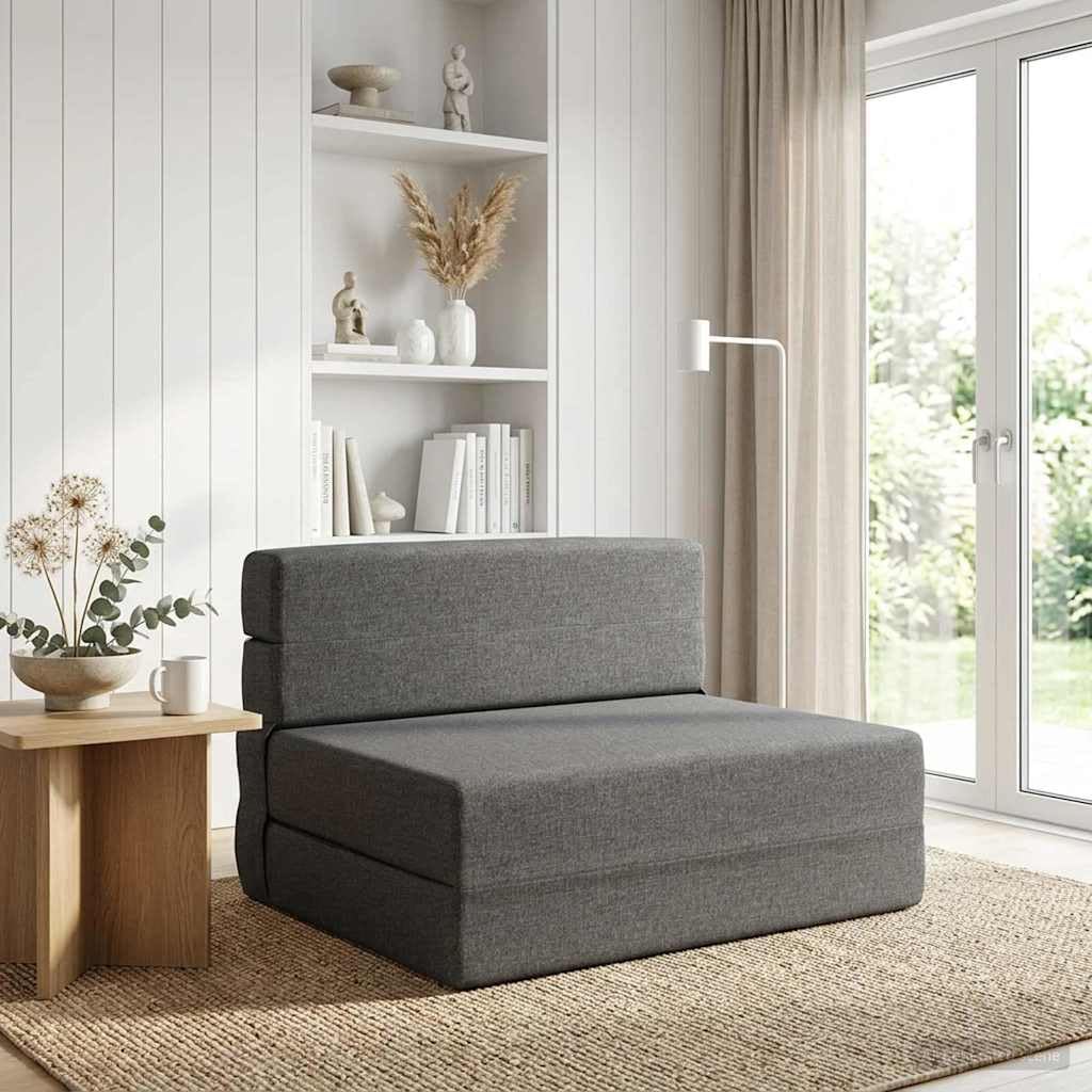 vidaXL Möbel Klappsofa Bett Schlafsofa Hellgrau 174 cm Stoff