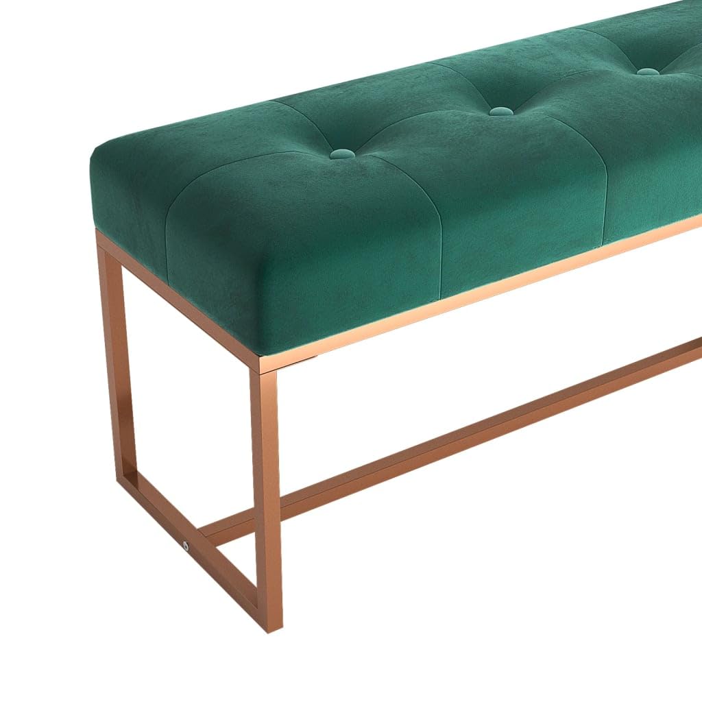 vidaXL Möbel Sitzbank 110x36x45 cm Dunkelgrün Samt Bettbank