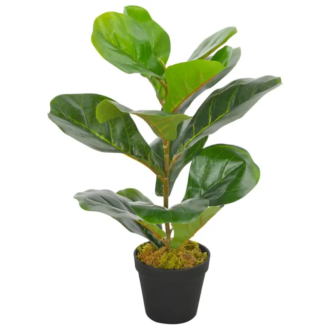 vidaXL Heim & Garten Geigen-Feige Kunstpflanze 45 cm grün mit Topf