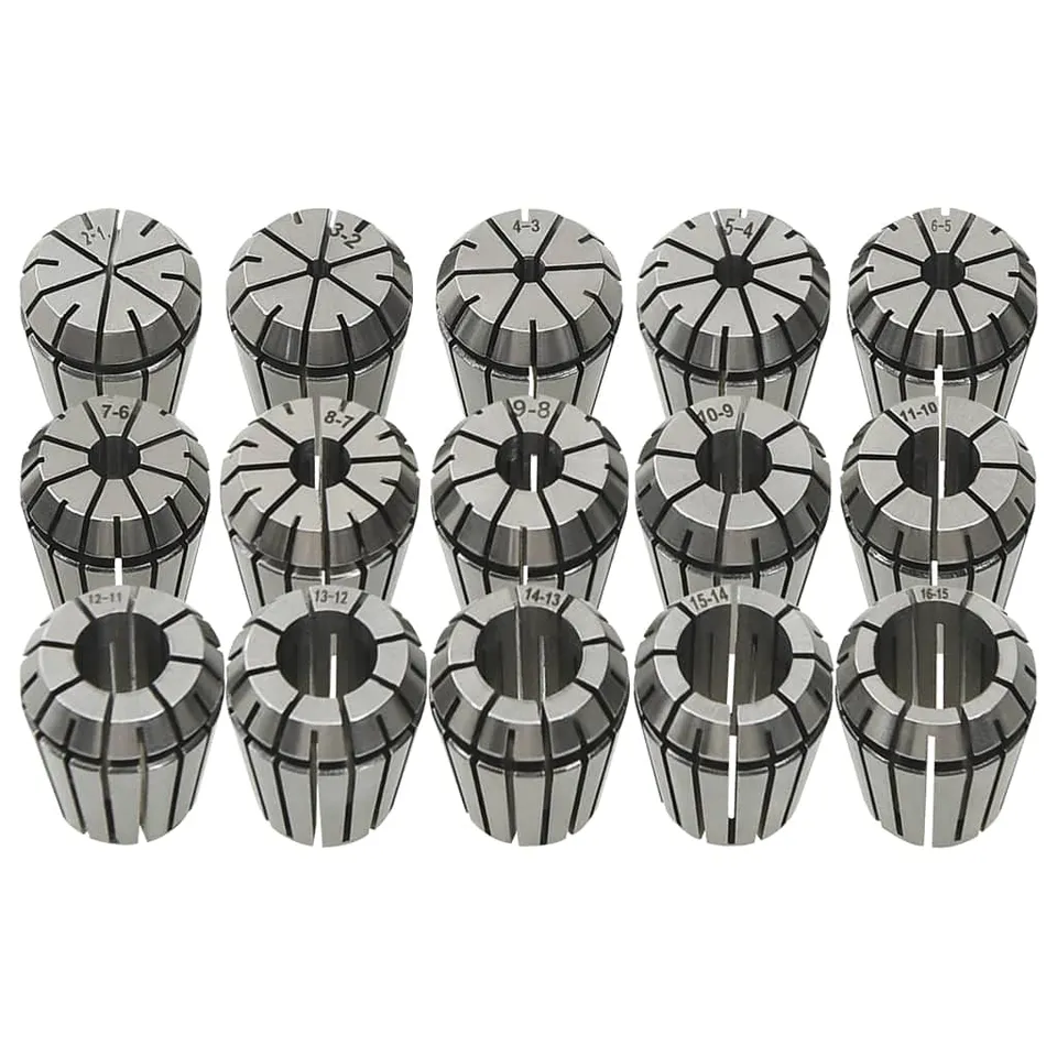 vidaXL ER25 Spannzangen Set 15-tlg. Fräswerkzeug 2-16 mm Stahl