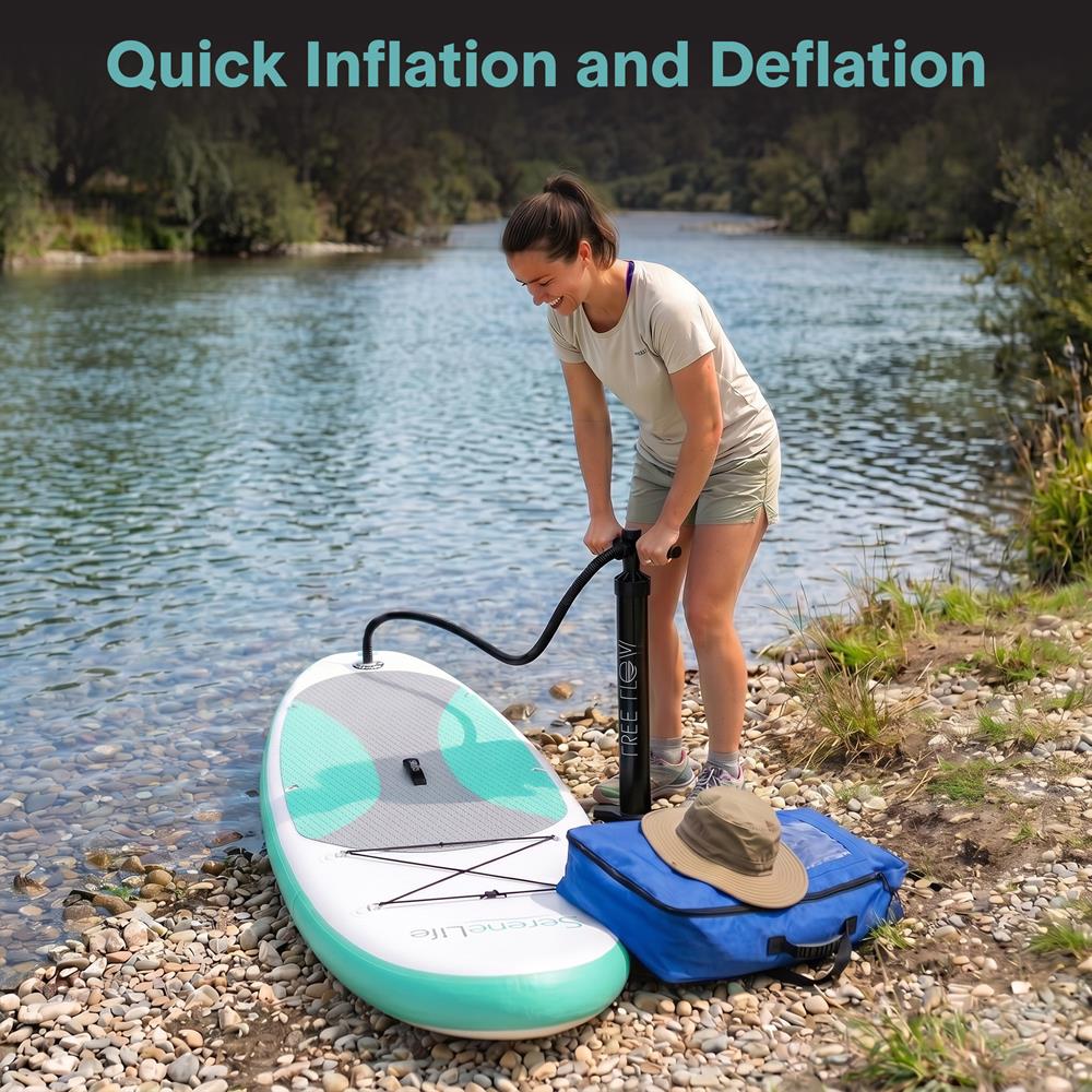 Serenelife Thunder Wave SUP Board 10ft Teal PVC Komplettset