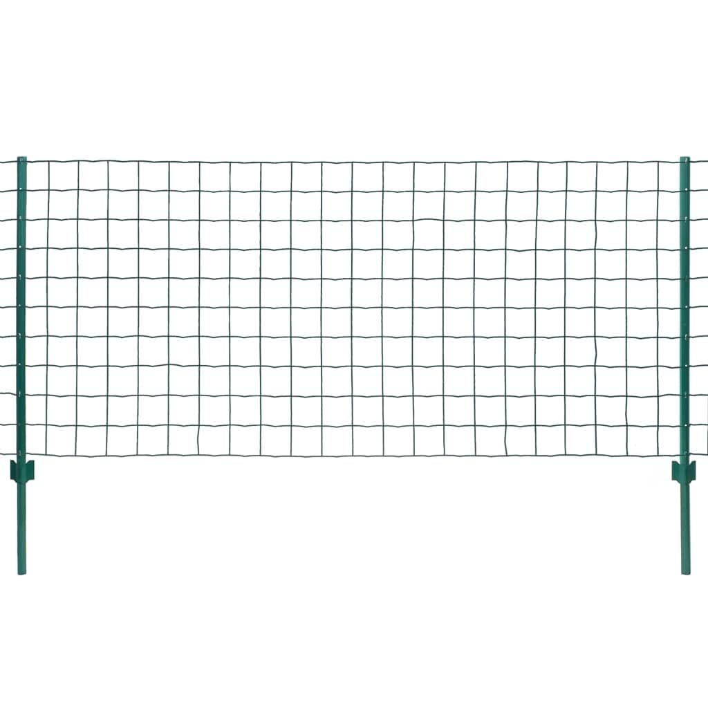 vidaXL Heim & Garten Metallzaun 20x0,8 m Grün
