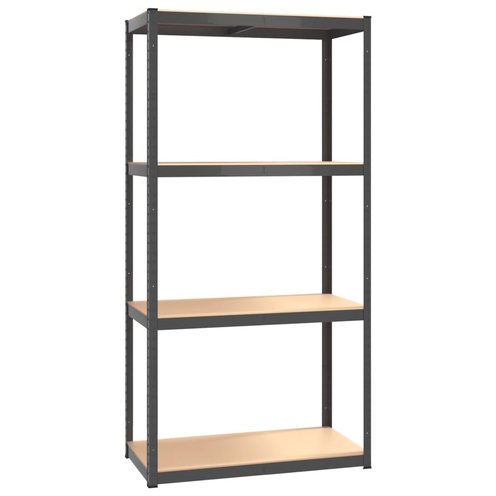 vidaXL Heim & Garten Lagerregal 4 Böden Anthrazit 3 Stk. Stahl