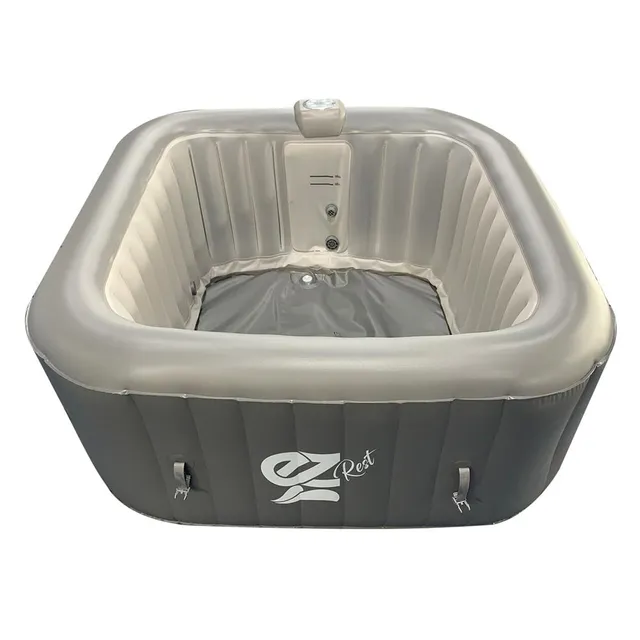 Serenelife Whirlpool aufblasbar 4 Personen LED 100 Düsen