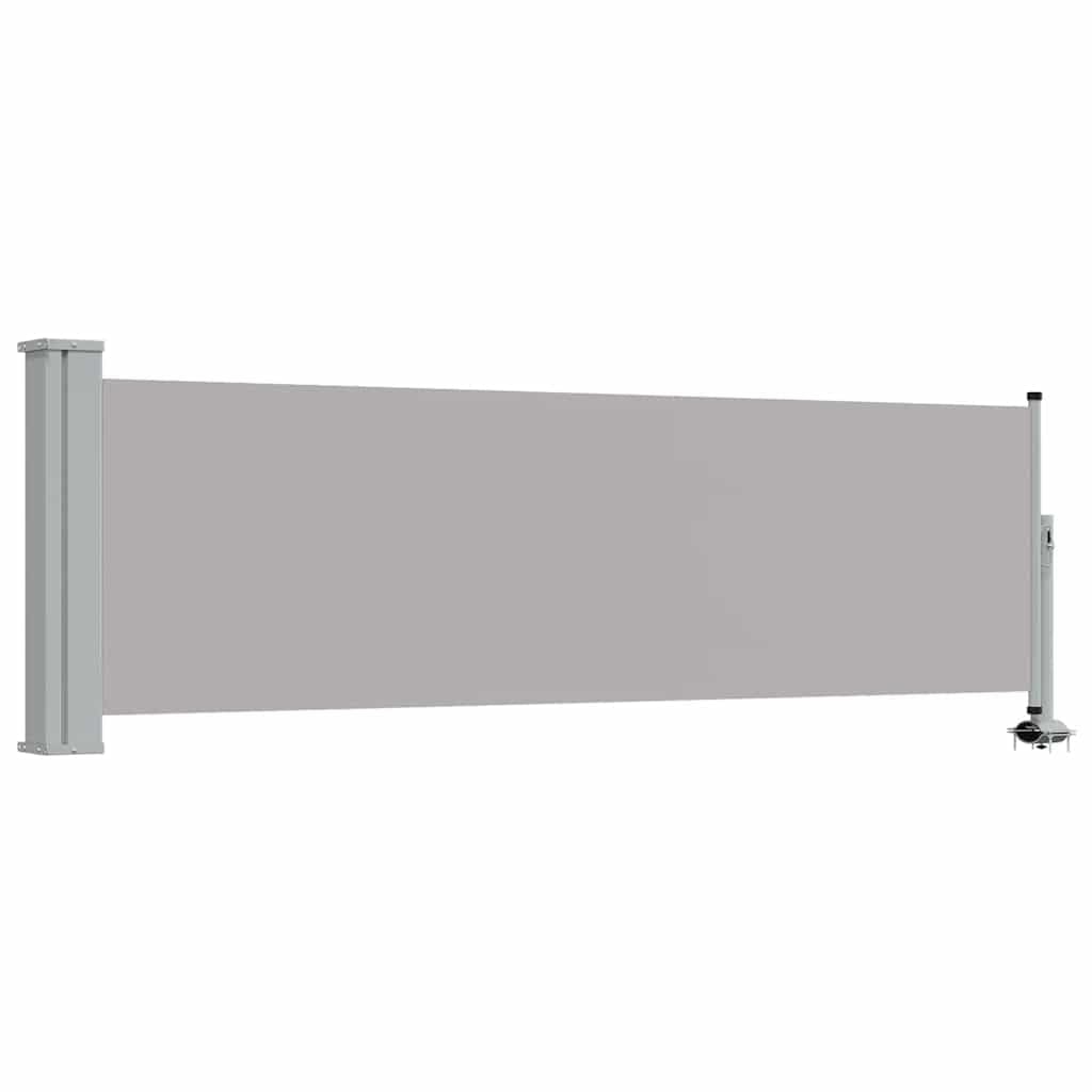 vidaXL Heim & Garten Seitenmarkise 80x300 cm Grau Ausziehbar