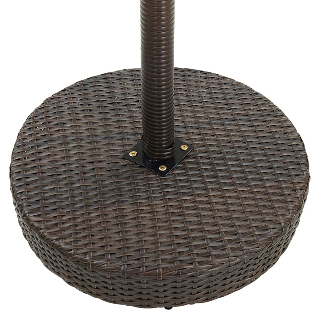 vidaXL Gartenbar Set 3-tlg. Poly Rattan Braun Bartisch Hocker