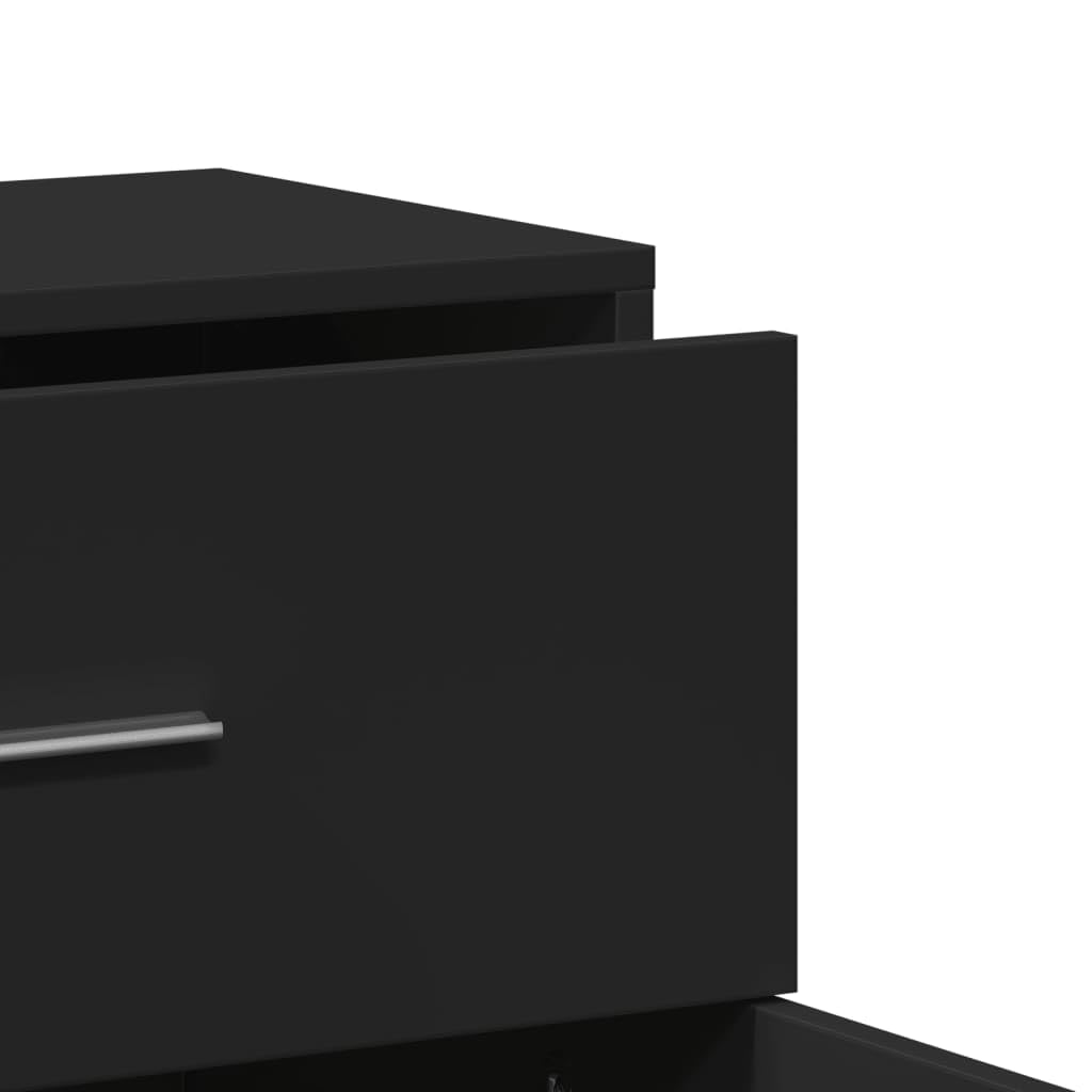 vidaXL Möbel Sideboard Schwarz Holzwerkstoff 60x31x70