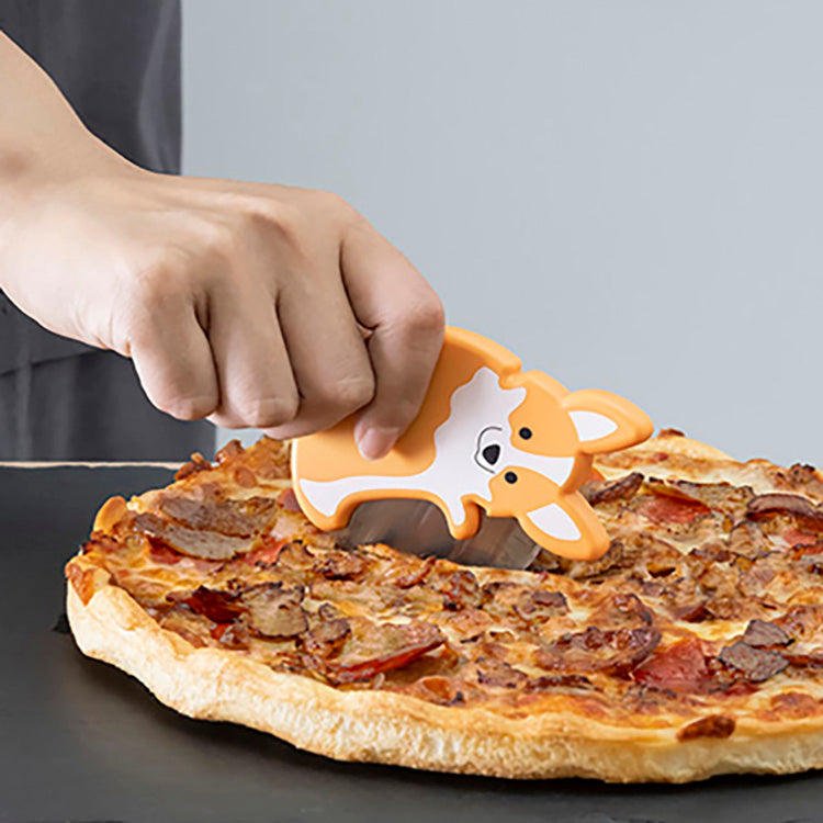 Kikkerland Kitchen Corgi Pizzaschneider Edelstahl-Hund