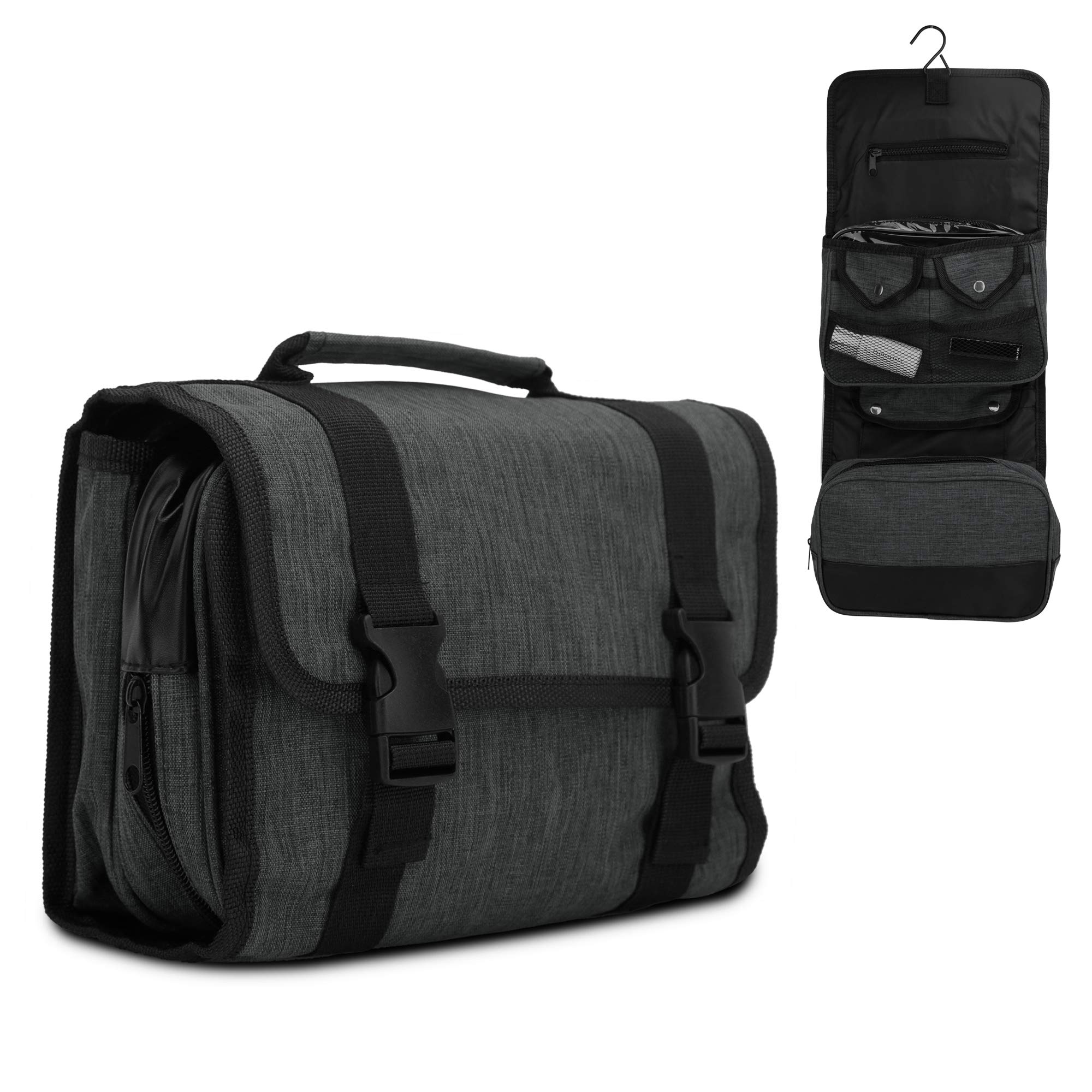 Intirilife Reisetasche Weekender Schwarz Handgepäck Faltbar 25x58 cm