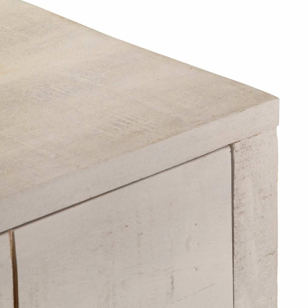vidaXL Konsolentisch Weiß 110x35x75 Mango mit Schubladen