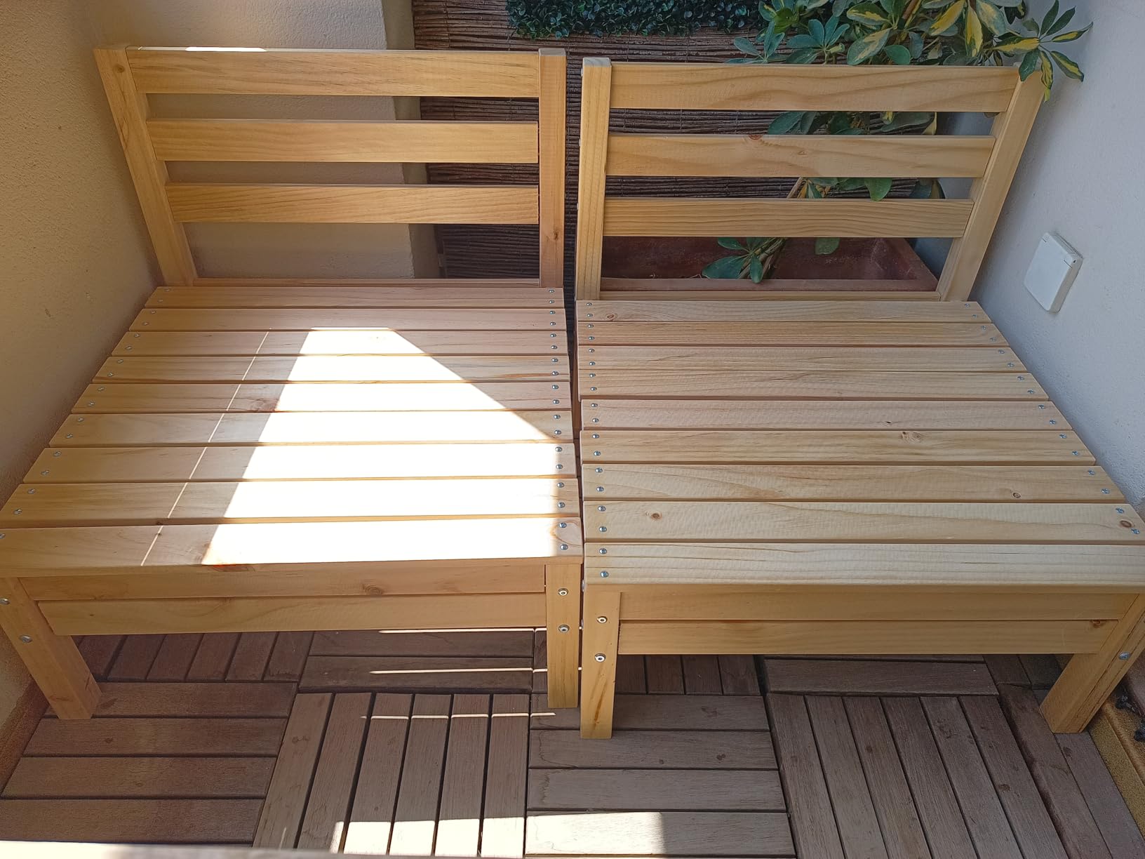 vidaXL Heim & Garten Gartensofa 2-Sitzer Kiefer Braun Massivholz