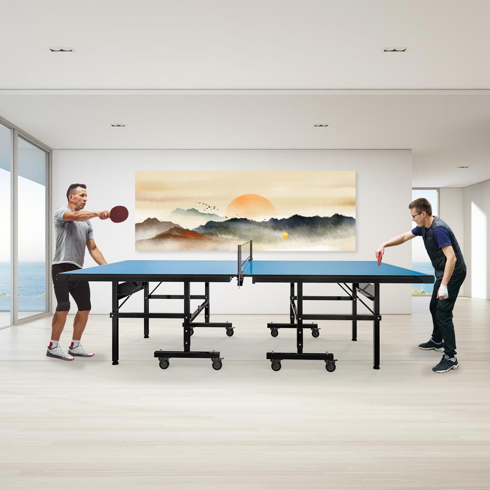 Serenelife Game Tables Tischtennistisch Indoor Blau klappbar