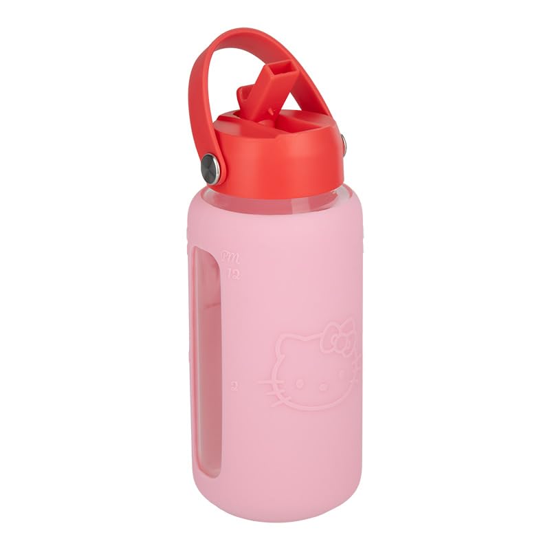 Paladone Hello Kitty Trinkflasche Glas 800 ml Pink