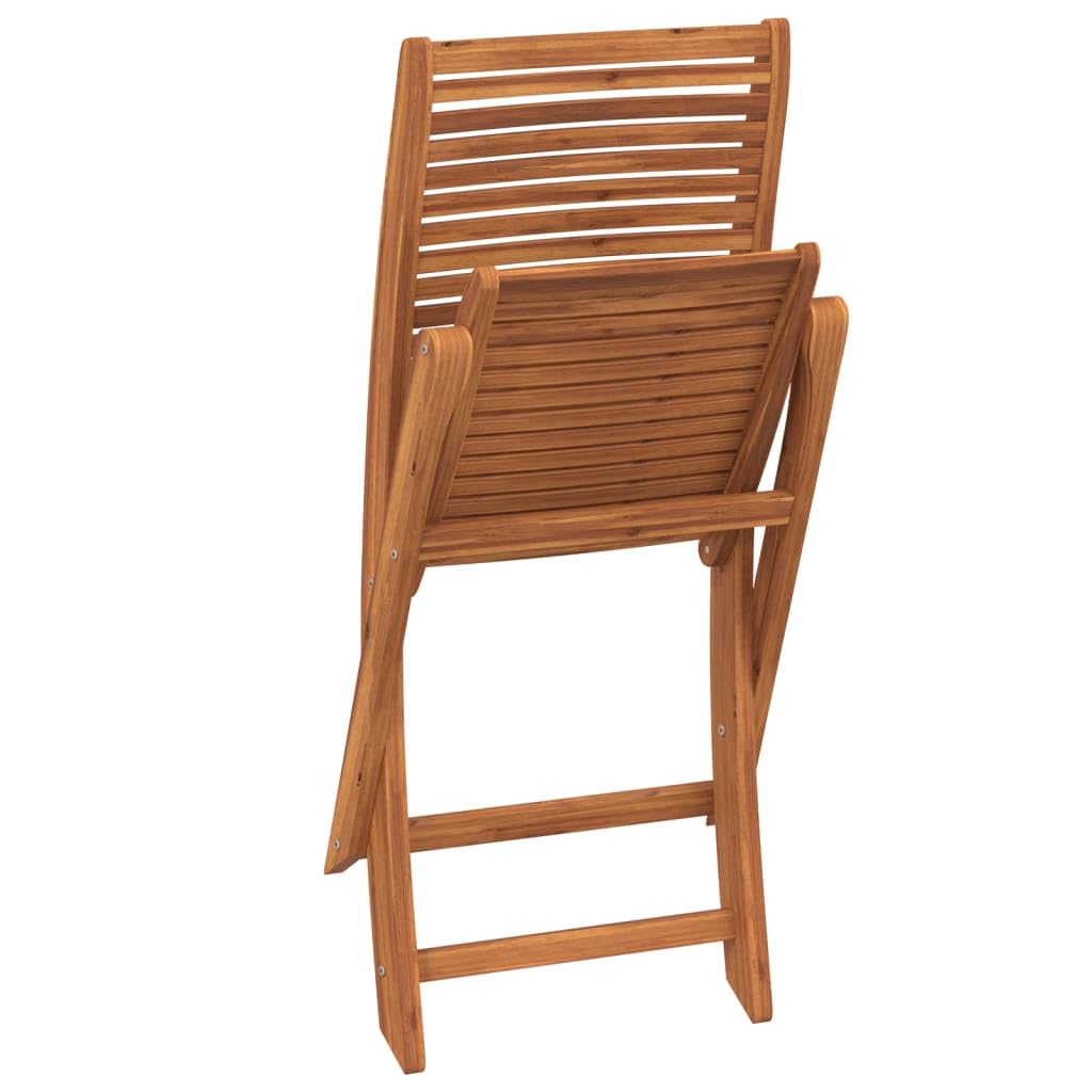 vidaXL Klappstühle Akazie 2 Stück Massivholz Garten 110 kg