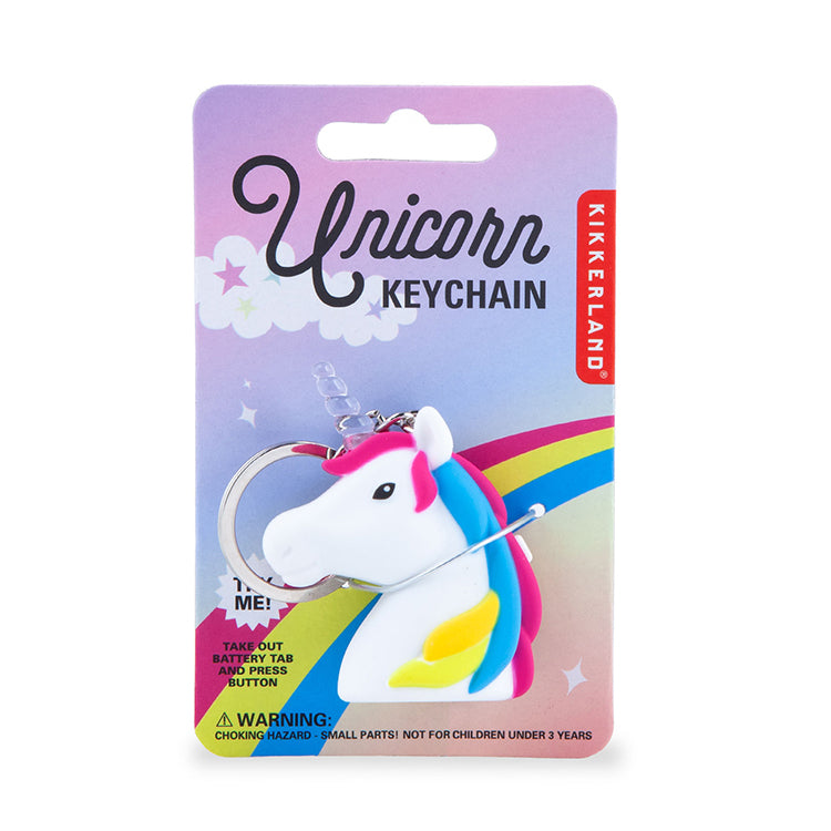Kikkerland Unicorn LED & Sound Keychain Einhorn Schlüsselanhänger
