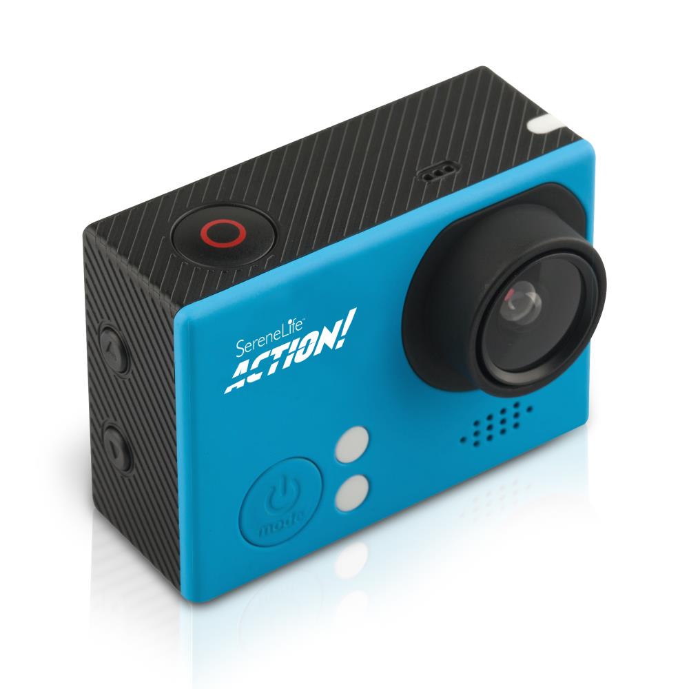 Serenelife 4K Action Cam Actionkamera Blau Slow-Mo WiFi