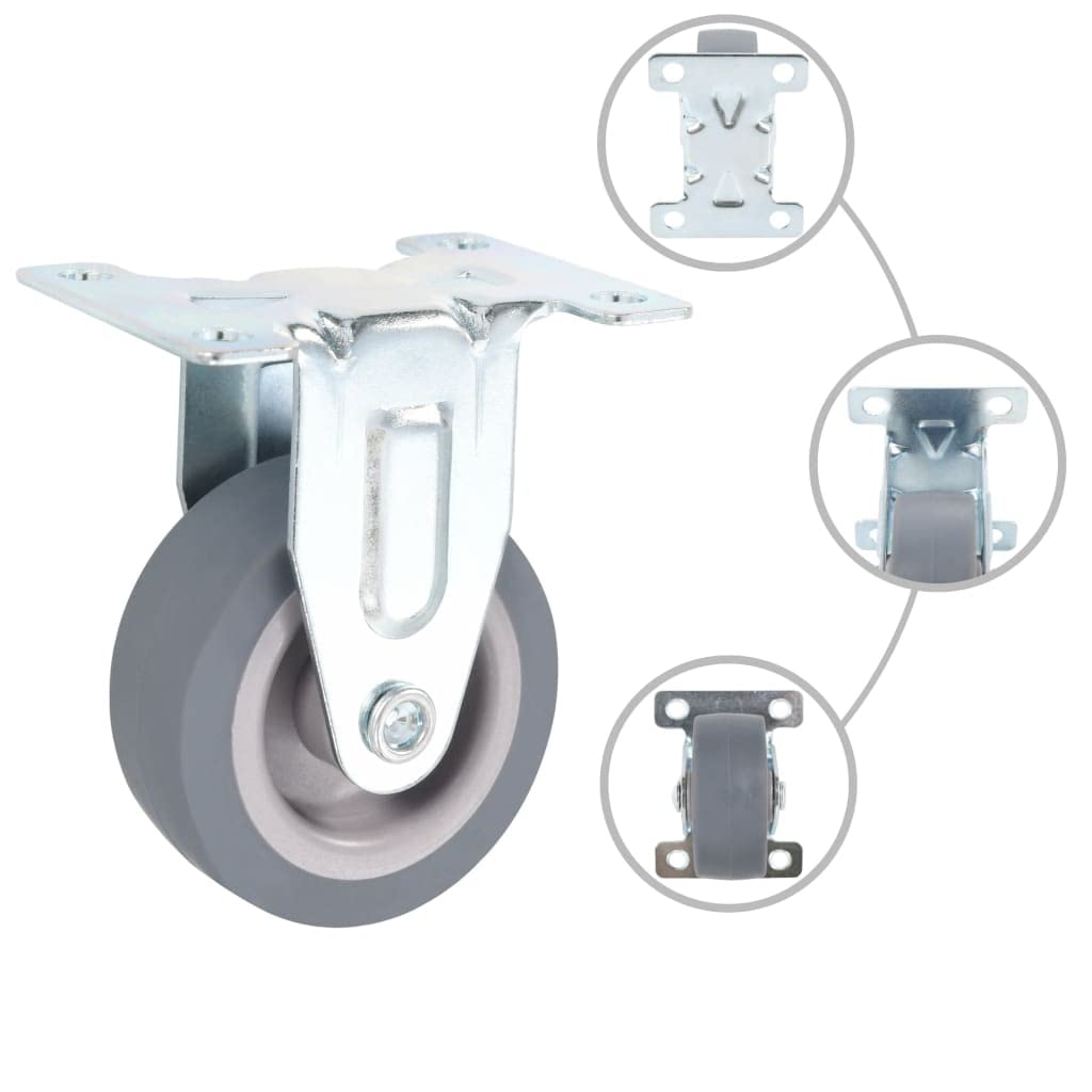 vidaXL Bockrollen 50 mm Bockrolle 4 Stk. TPR starr