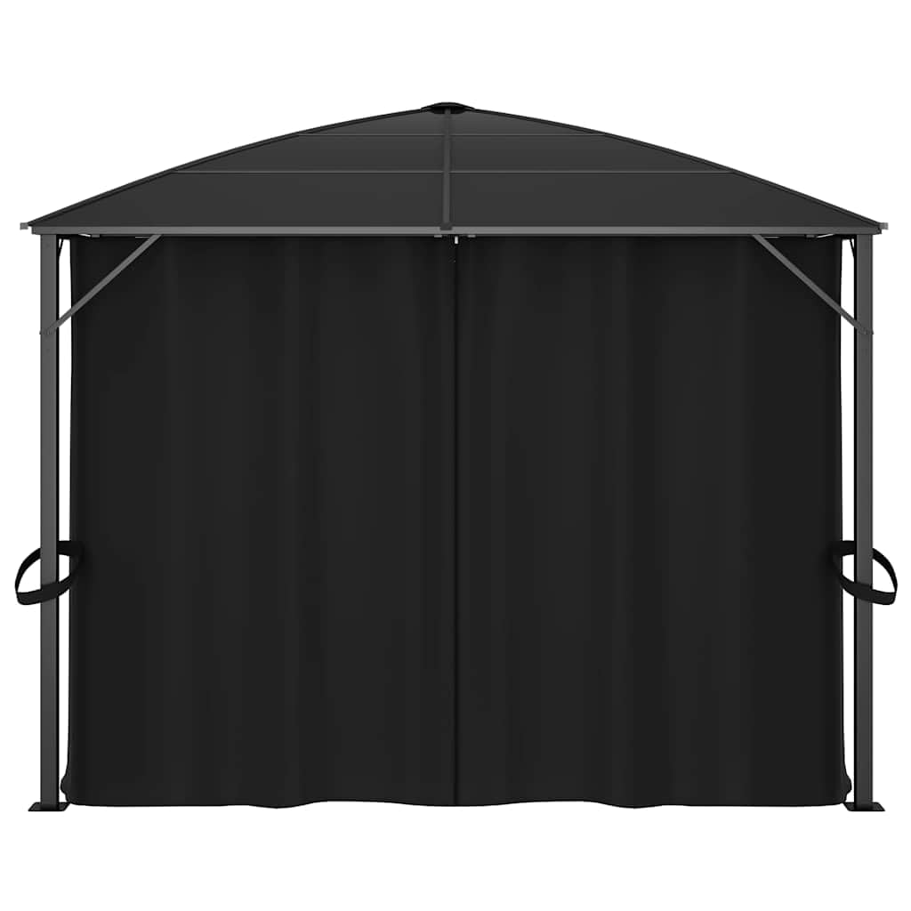 vidaXL Pavillon Anthrazit 400x300x265 cm mit Vorhängen