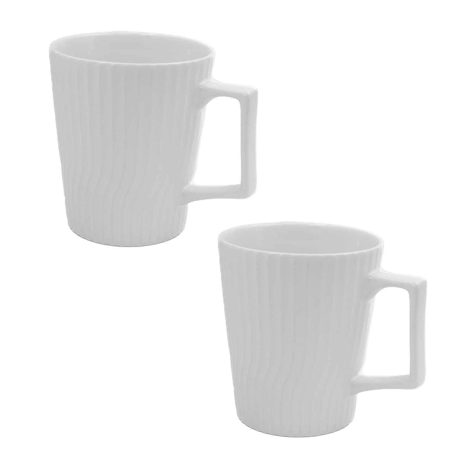 Intirilife Küche Kaffee Tasse Weiß 400 ml 1 Tasse gerillt