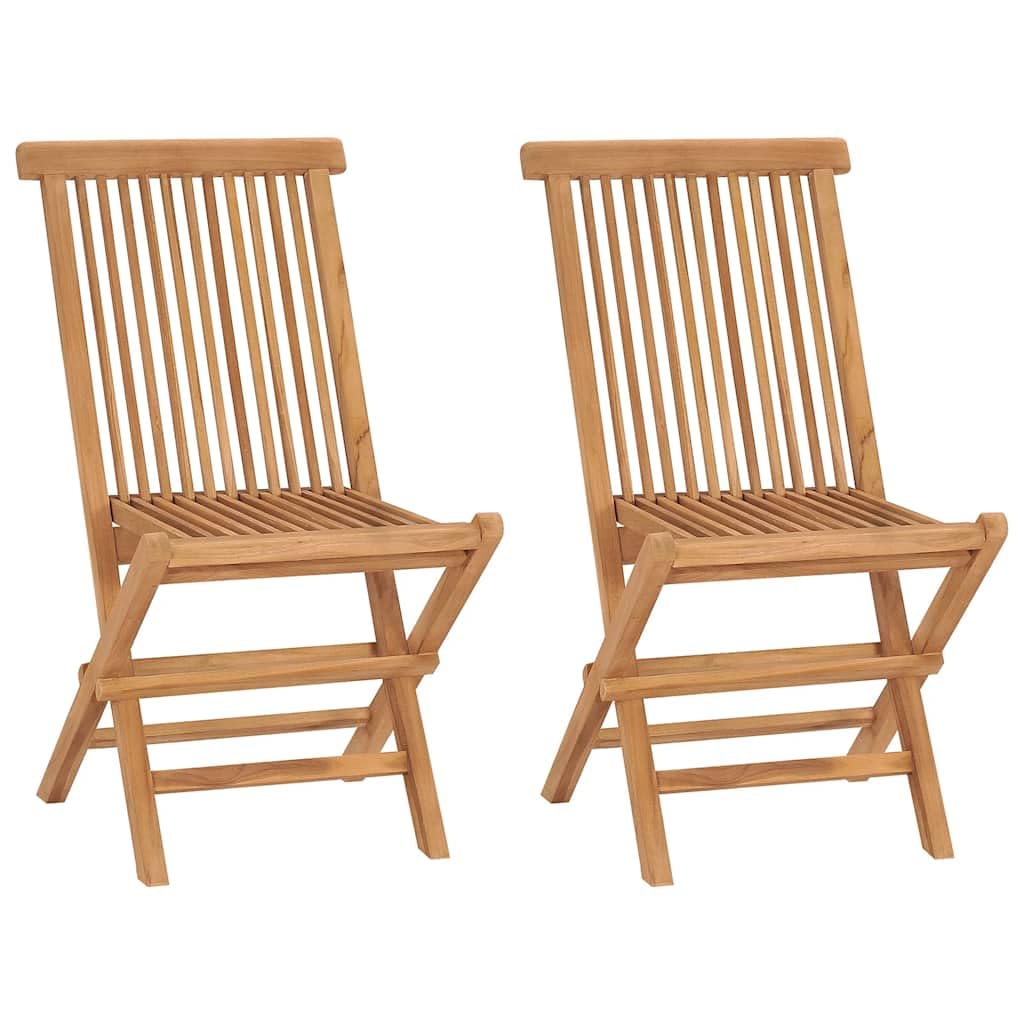 vidaXL 3-tlg. Garten-Essgruppe Teak Massivholz klappbar