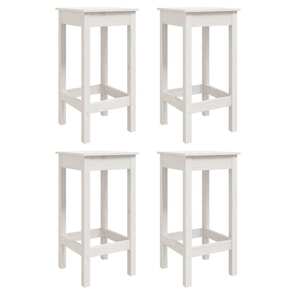vidaXL 5-tlg. Gartenbar-Set Bartisch weiß ohne Lehne