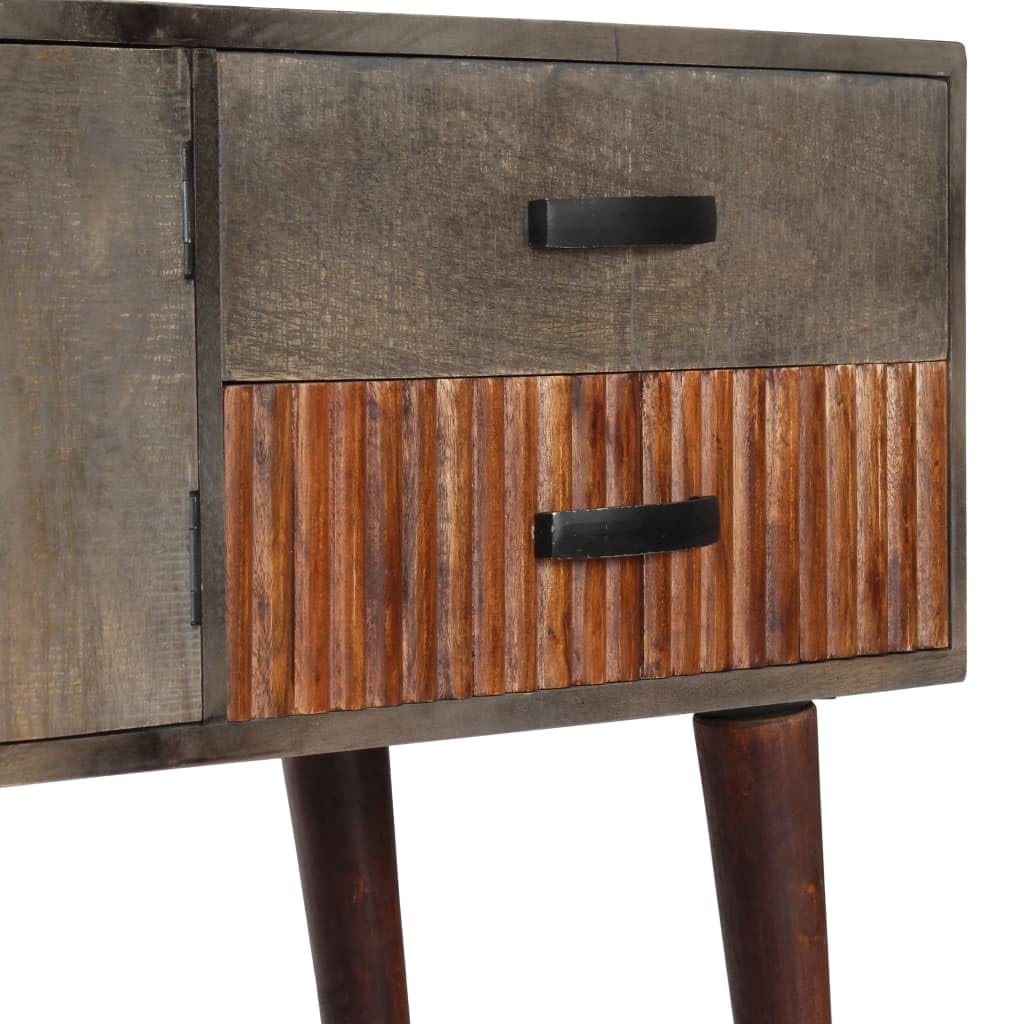 vidaXL Konsolentisch Grau Mangoholz 120x35x75 cm