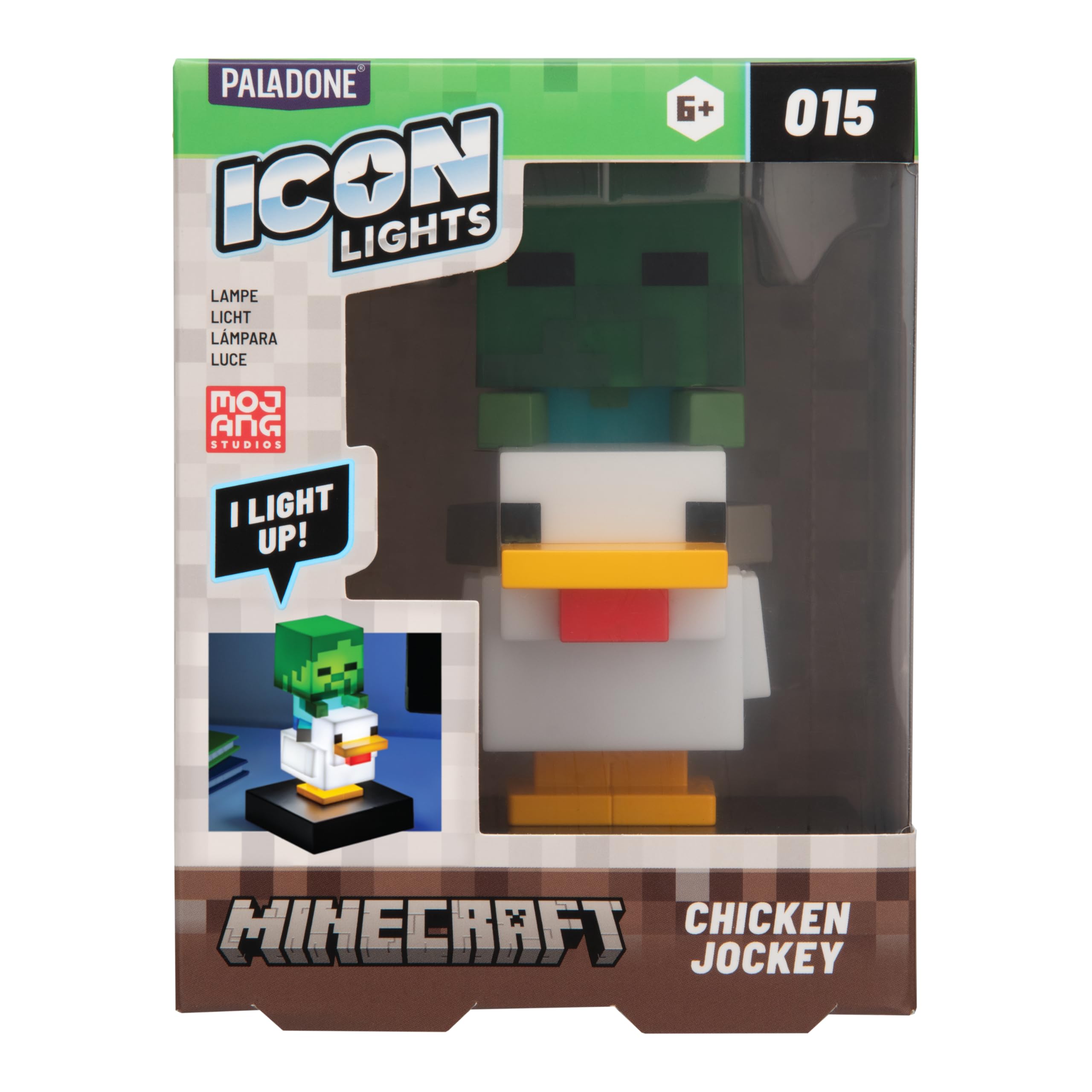 Paladone Minecraft Chicken Jockey Icon Light 12 cm Figur
