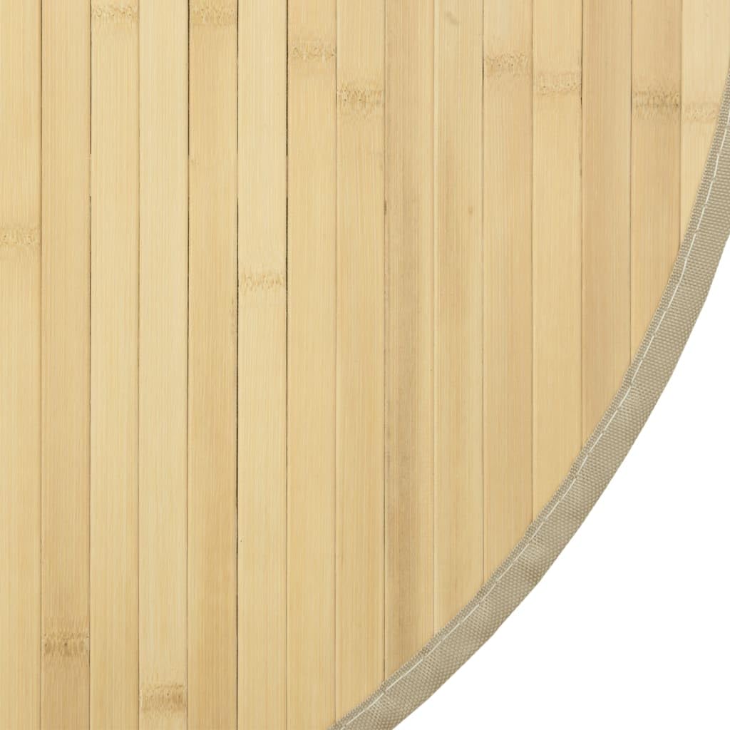 vidaXL Heim & Garten Teppich Rund 100 cm Bambus Hell Natur