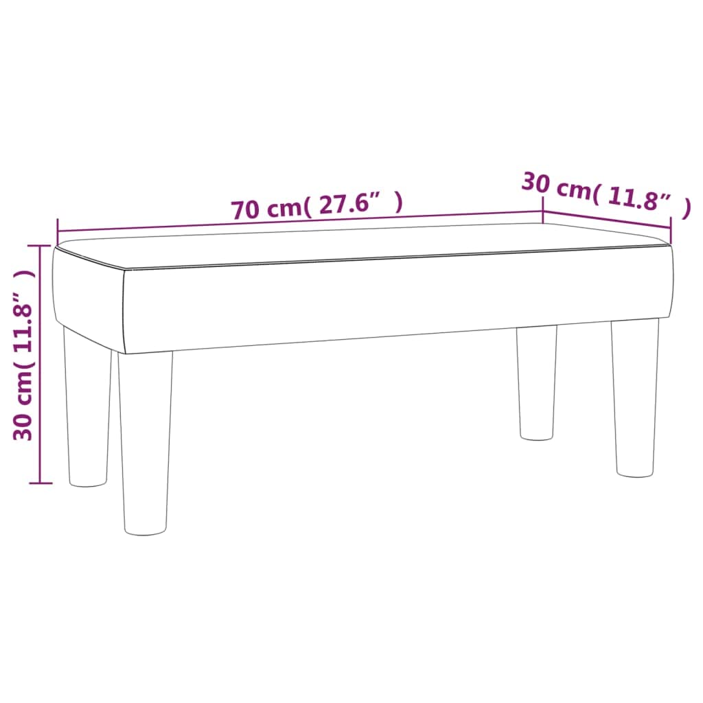 vidaXL Sitzbank Polsterbank Hellgrau 70x30x30 cm Stoff
