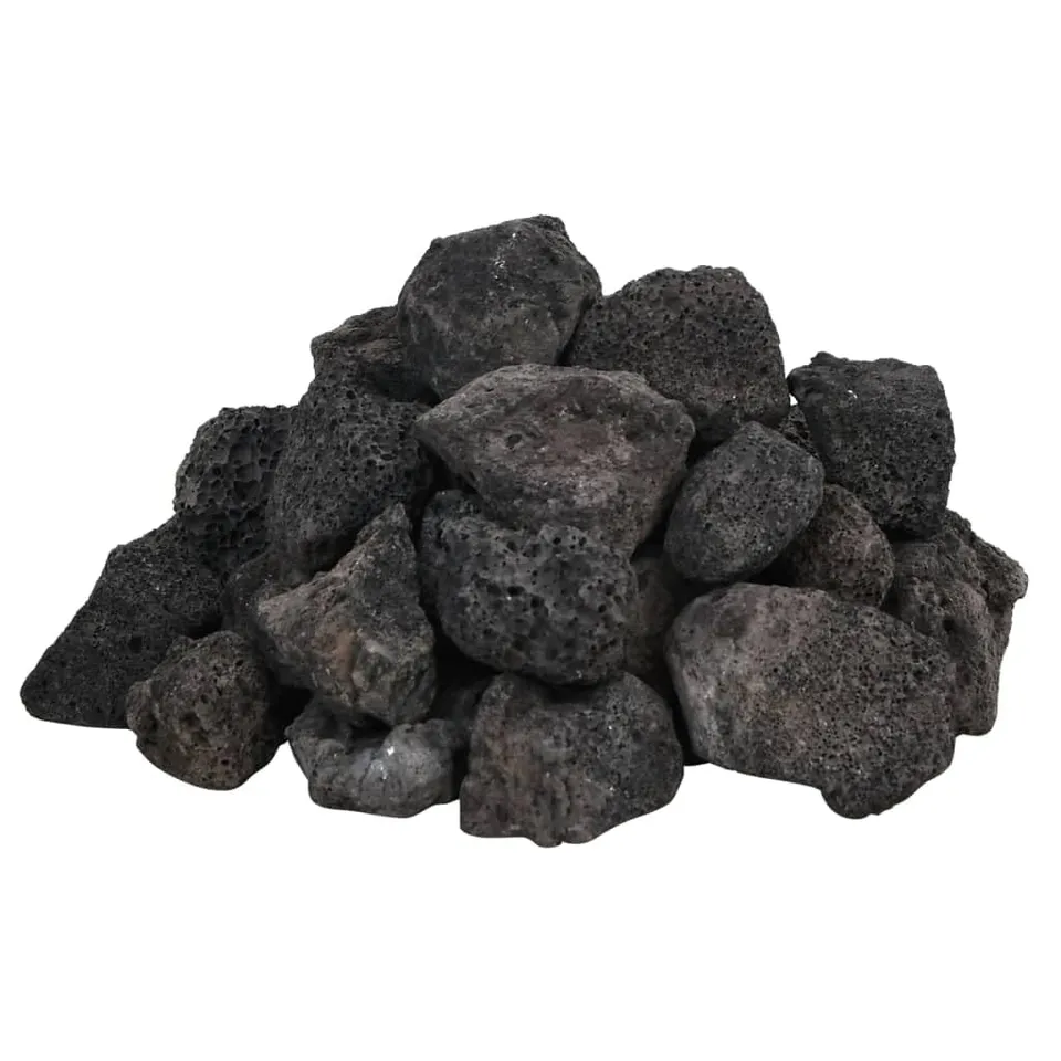 vidaXL Lavasteine Schwarz 10 kg 3-5 cm Aquarium Garten