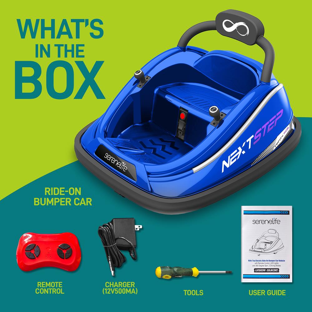 Serenelife Bumper Car Elektro Blau mit Fernbedienung 12V