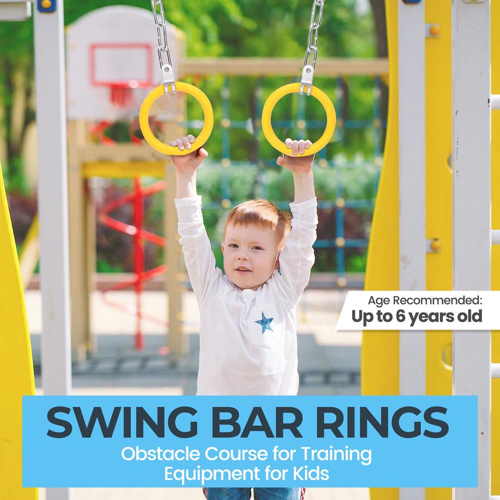 Serenelife Turnringe Kinder 2er-Set Klemmringe bis 40kg