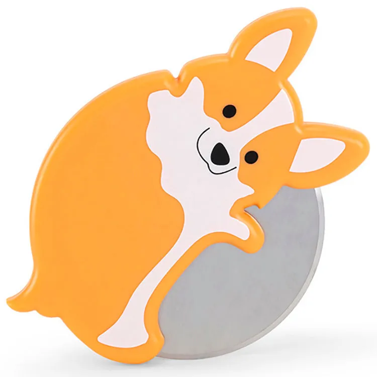 Kikkerland Kitchen Corgi Pizzaschneider Edelstahl-Hund