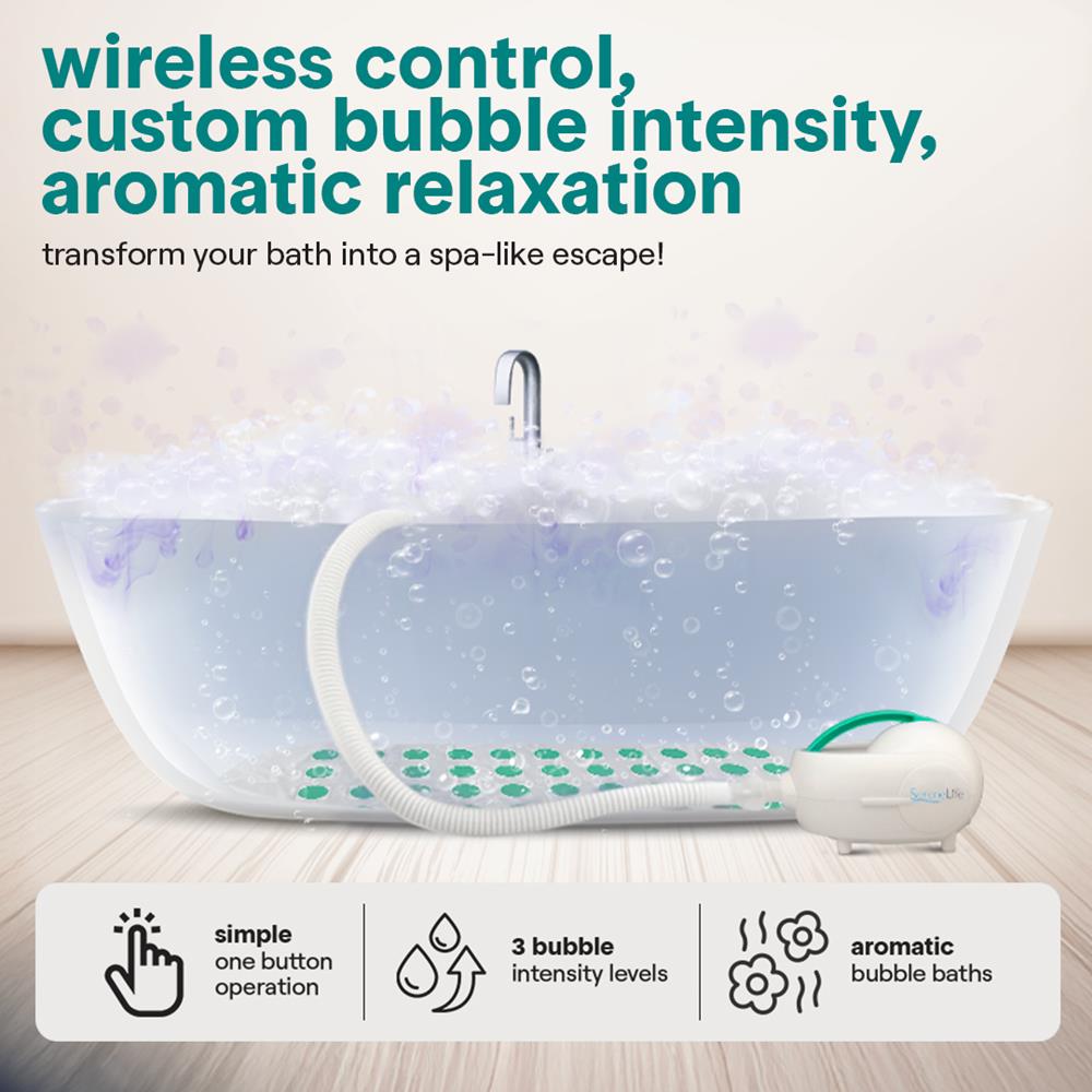 Serenelife Massage Badematte Sprudel Türkis mit LED