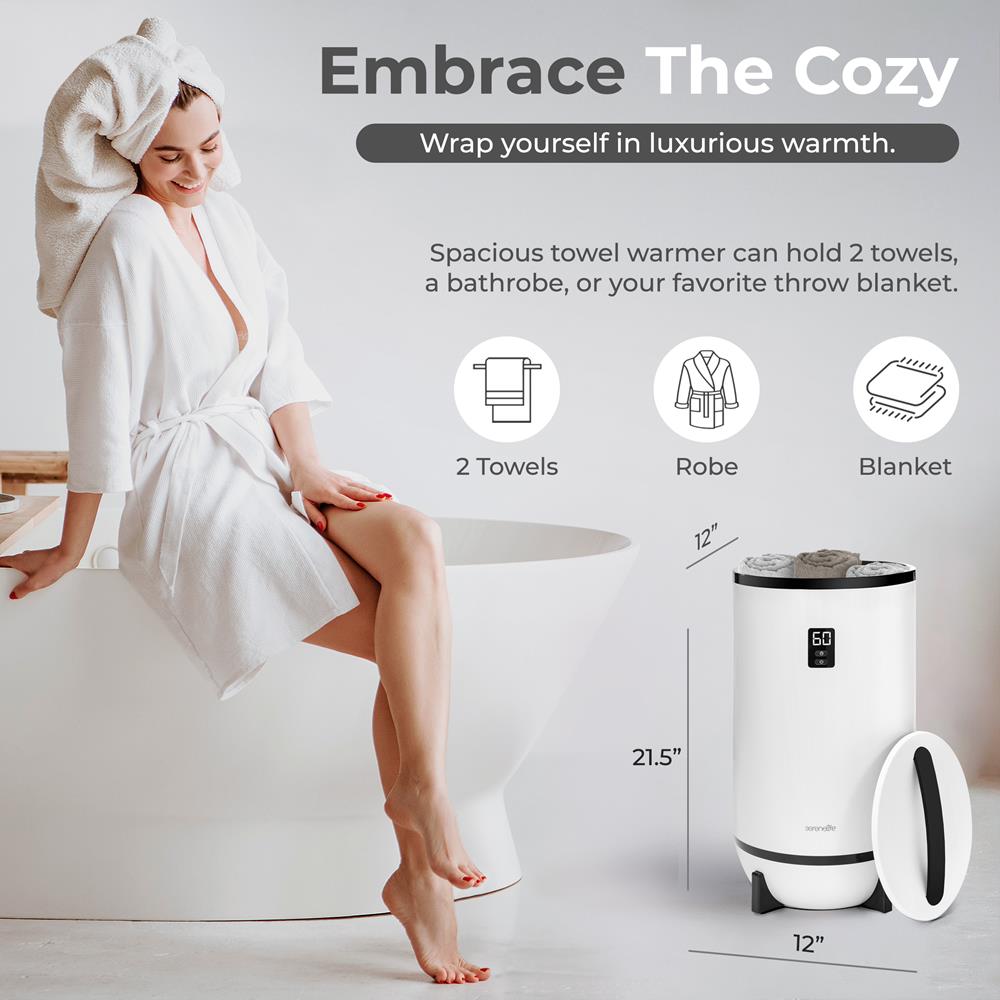 Serenelife Towel Warmer Handtuchwärmer Timer 2 Handtücher