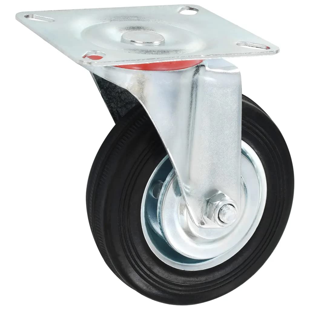 vidaXL 32x Lenkrollen 100mm Transportrollen Gummi