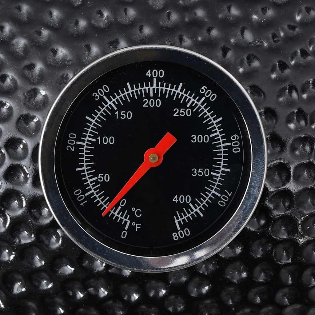 vidaXL Heim & Garten Kamado Grill schwarz 33 cm