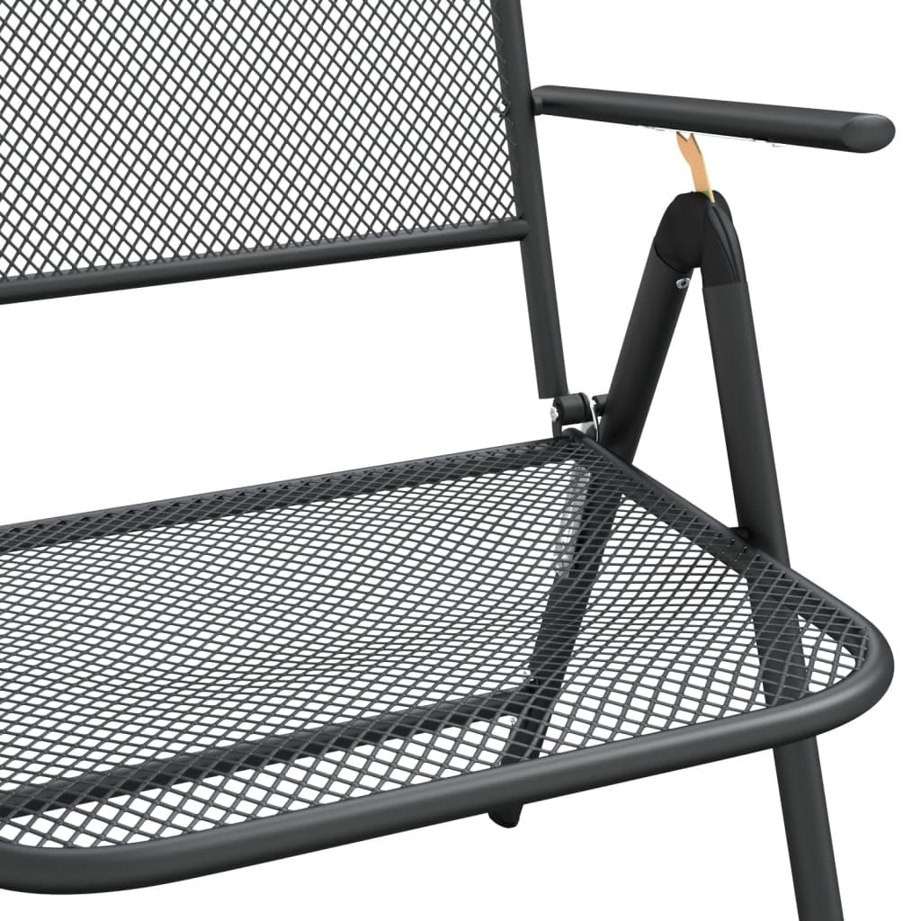 vidaXL Garten Essgruppe 5-tlg klappbar Sitzgruppe anthrazit Metall